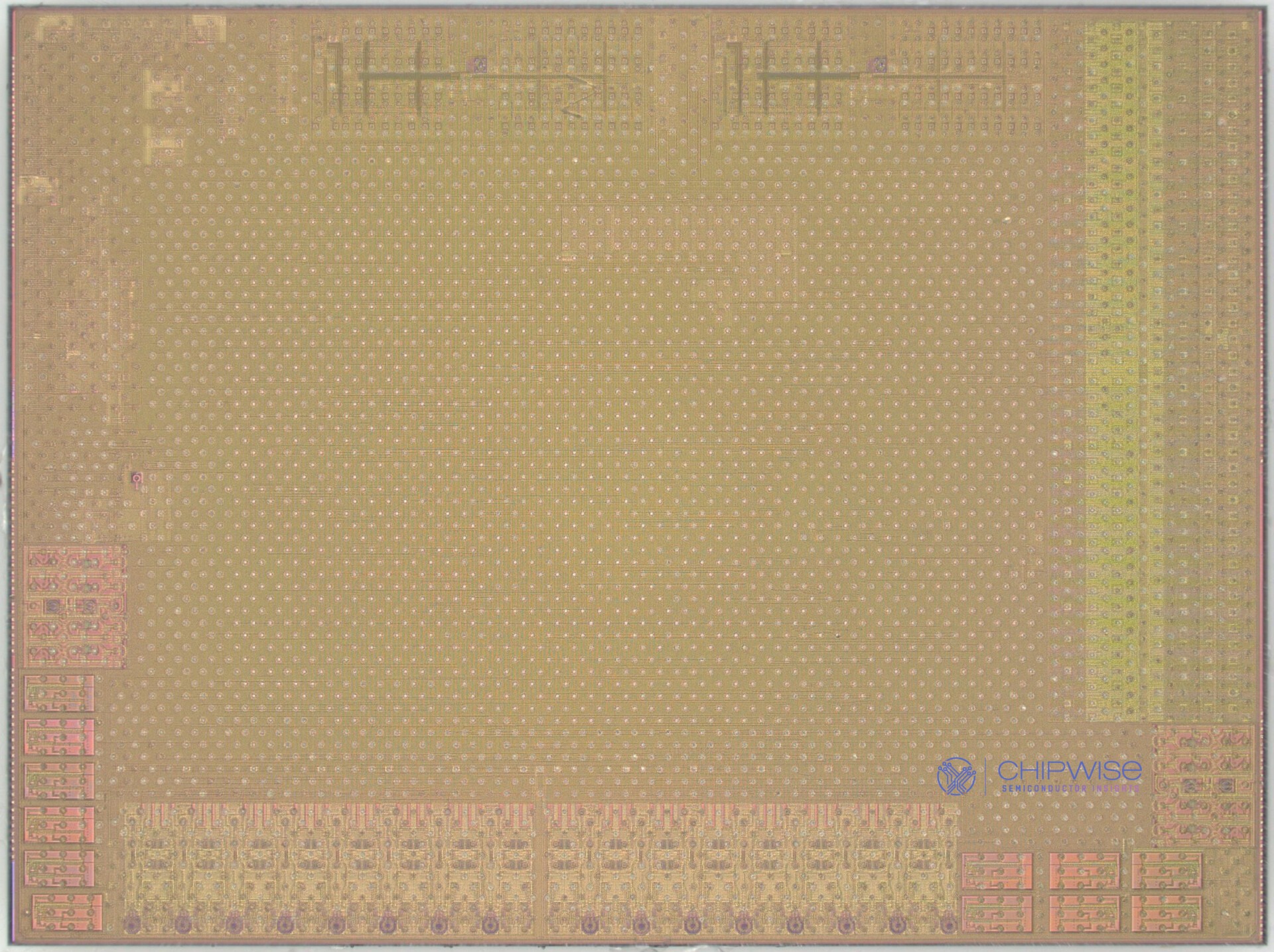 Fontside view of the IO chip of the AMD Ryzen 7 5800 X3D