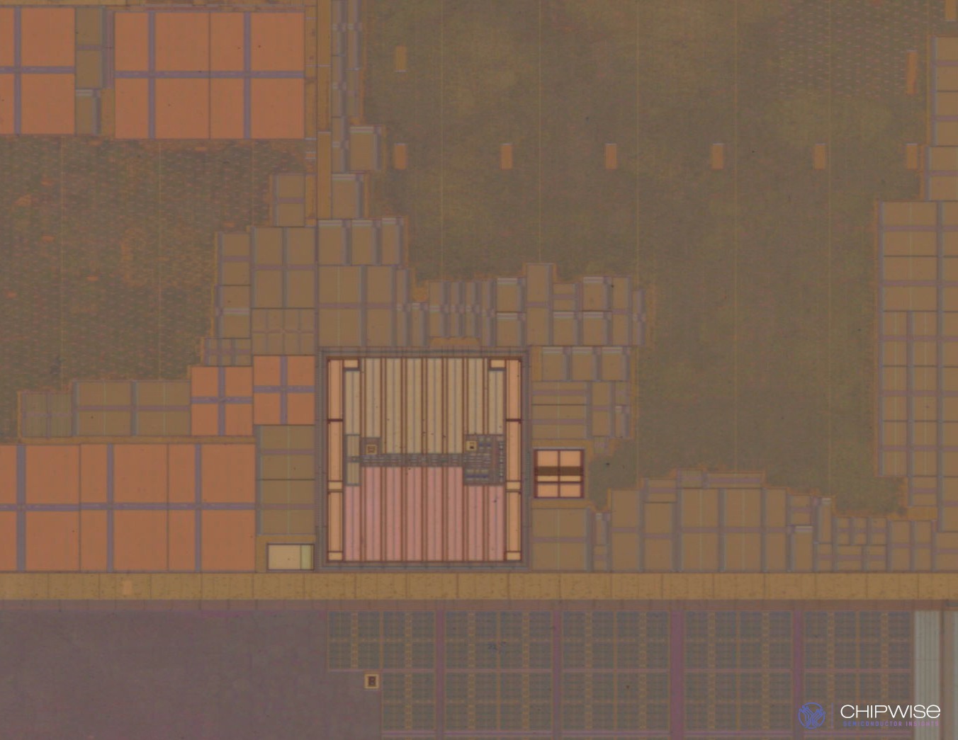 Zoom in of the HR Dimensity 9400 die shot