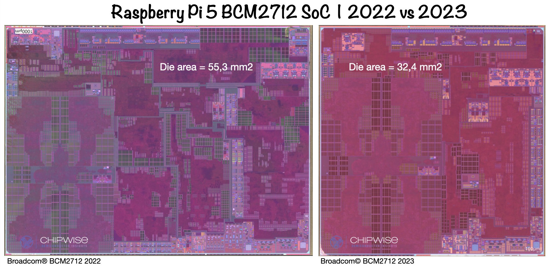 Broadcom BCM2712 C0 versus D0 die comparison