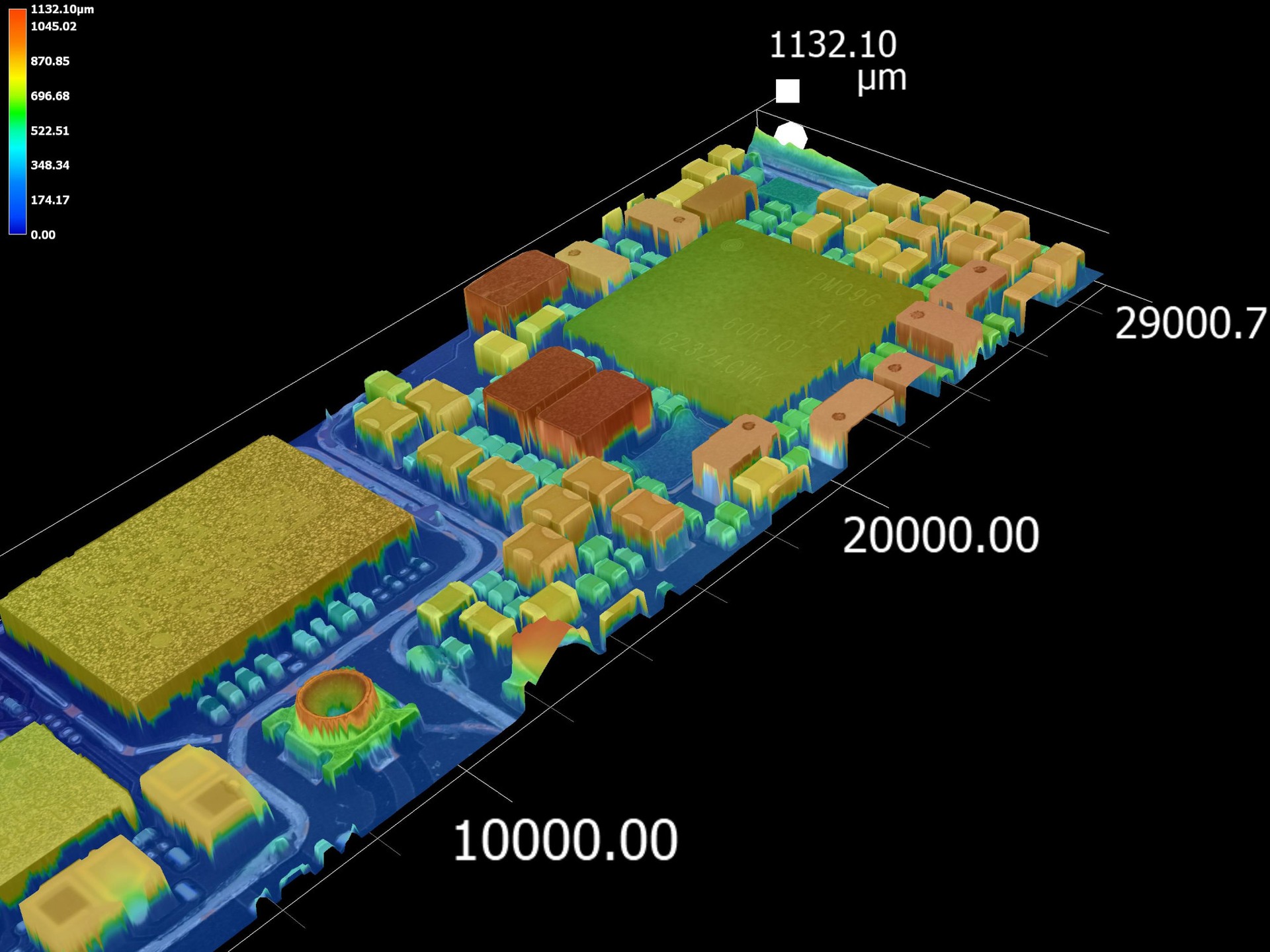 3D surface profilometry of a circuit board
