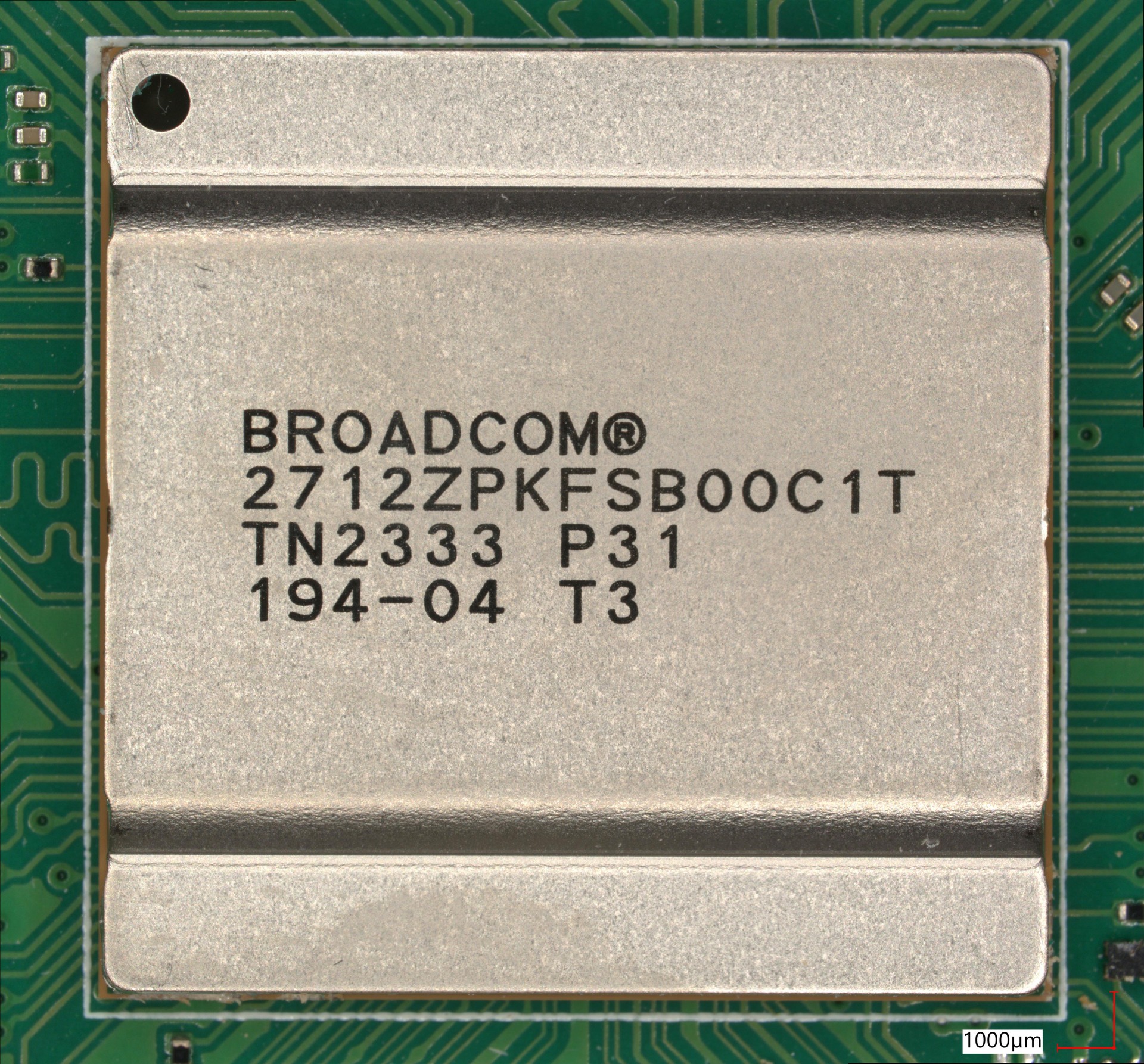 Broadcom BCM2712 packaged SoC on Raspberry Pi 5