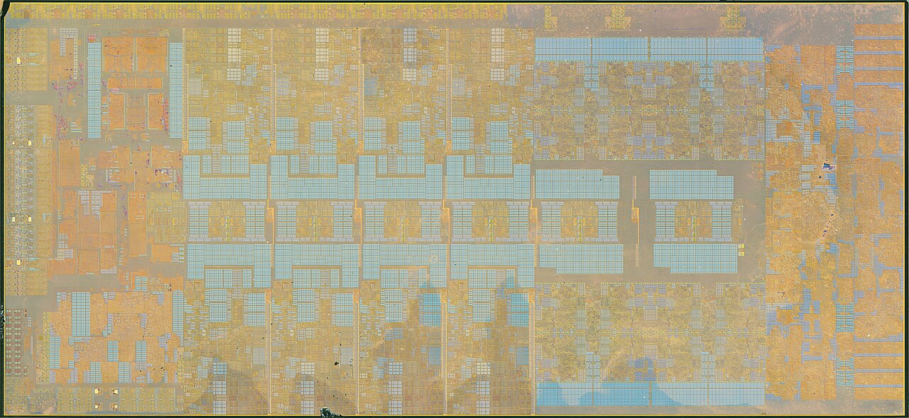 Intel i9-13900K · RPL(8P+16E) — Polysilicon / lower-layer view