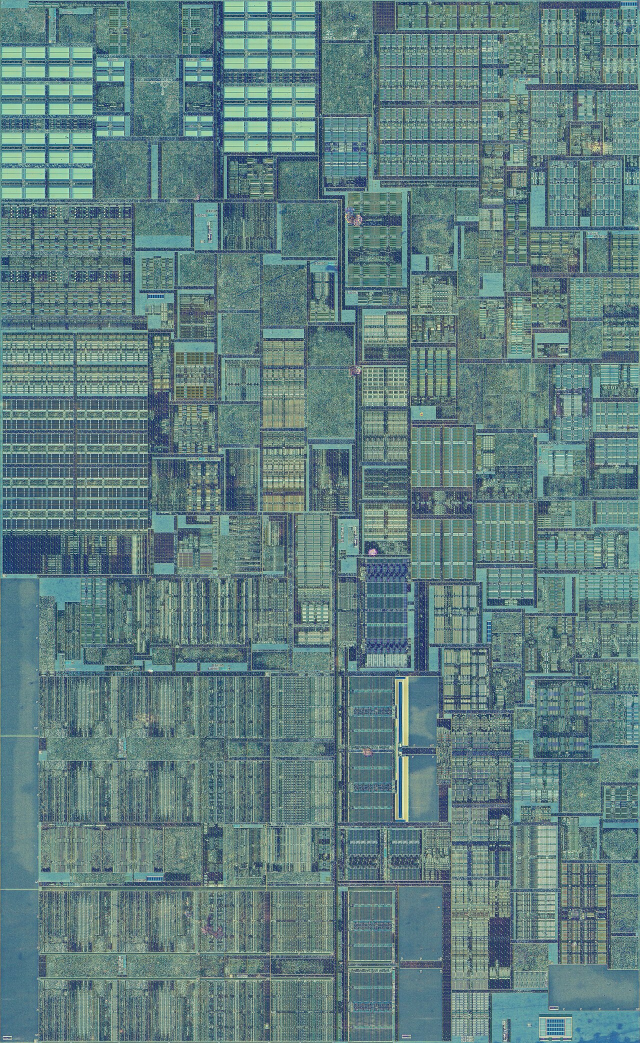 Intel i9-9900K · Coffee Lake-R — Polysilicon / lower-layer view