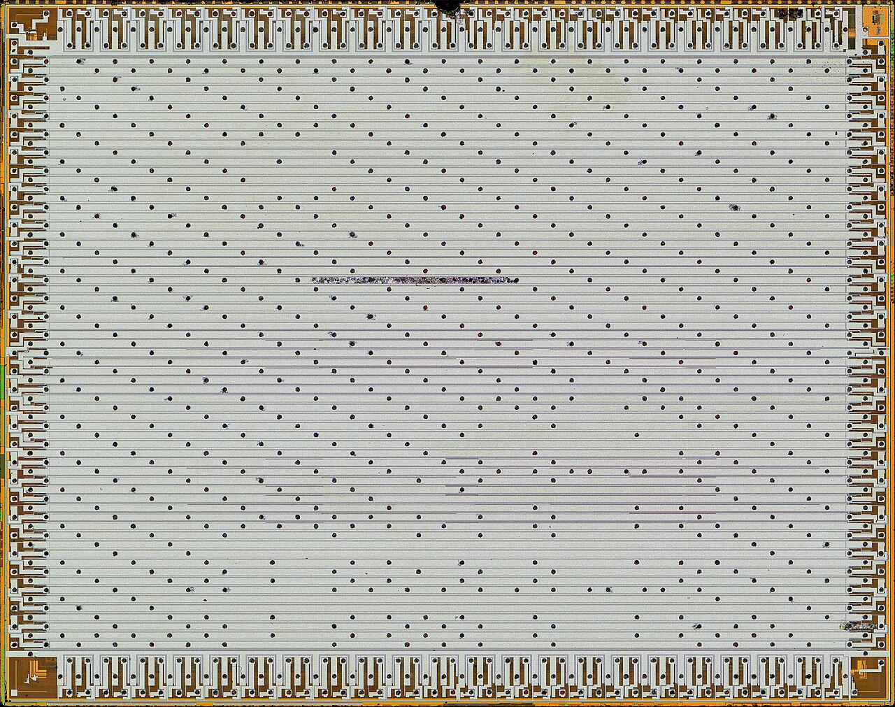 AMD Athlon K7700MTR51B A · Pluto(Model2 CPUID621) — Top-metal view