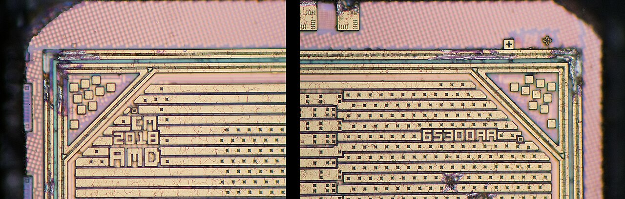 AMD Ryzen 5 3600 · Matisse · IOD — Top-metal view