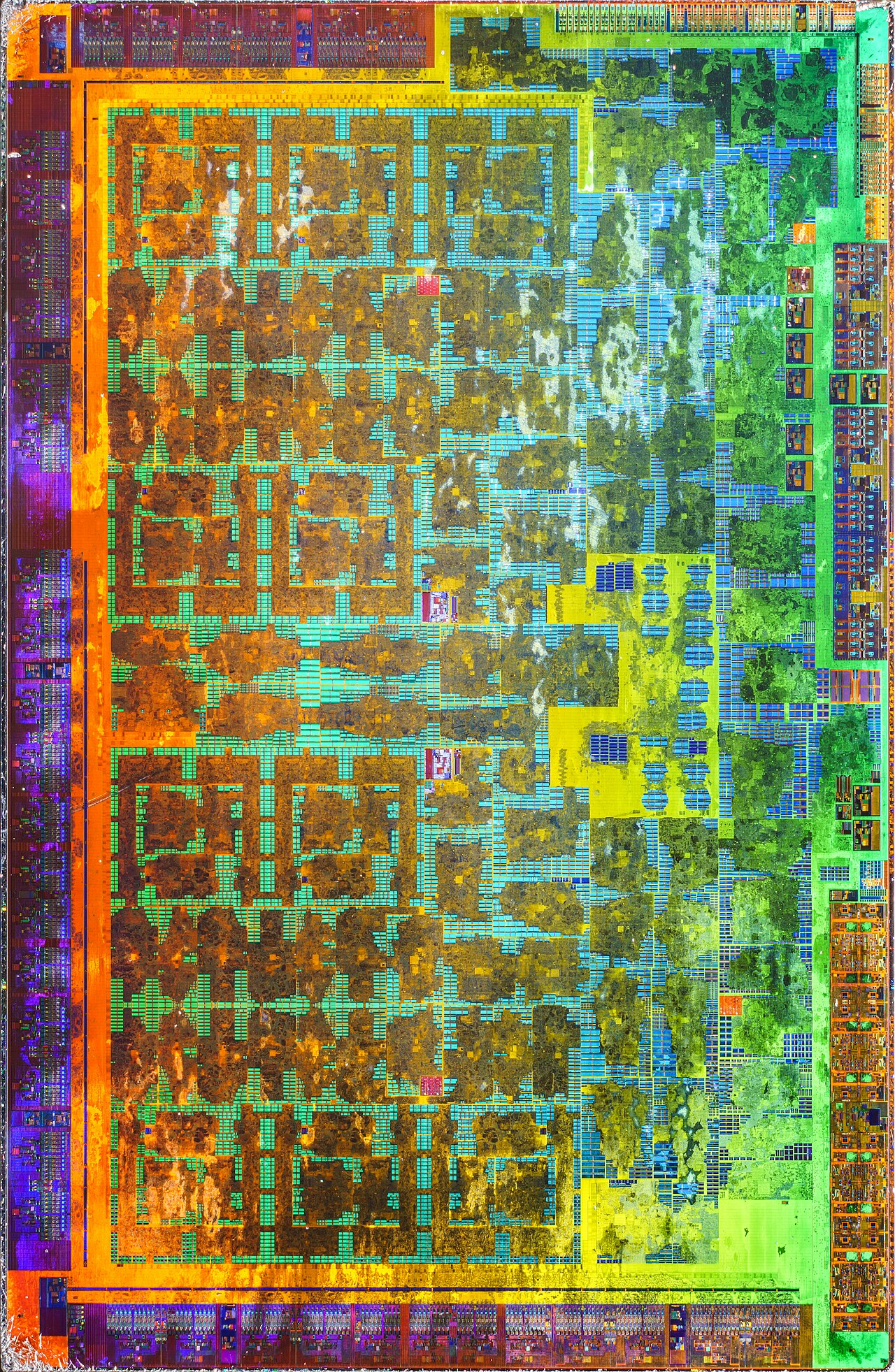 NVIDIA GeForce GTX 1060 · GP106 — Optical die photograph