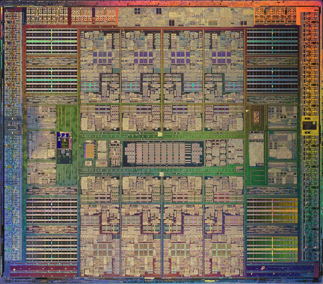 UltraSPARC T2 prototype — Optical die photograph