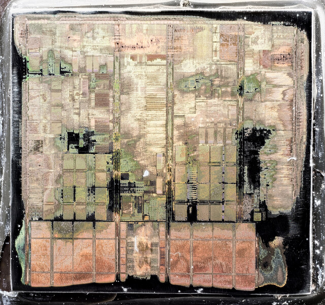 AMD AthlonXP Palomino AGOGA 0208APEW — Optical die photograph