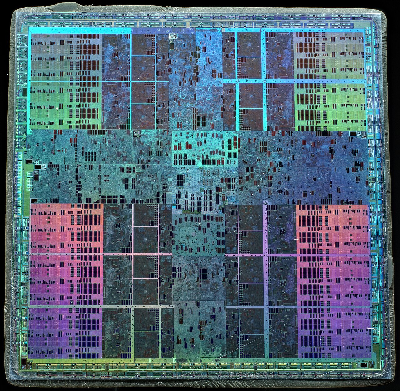 NVIDIA GeForce GTX280 G200(Tesla) — Optical die photograph
