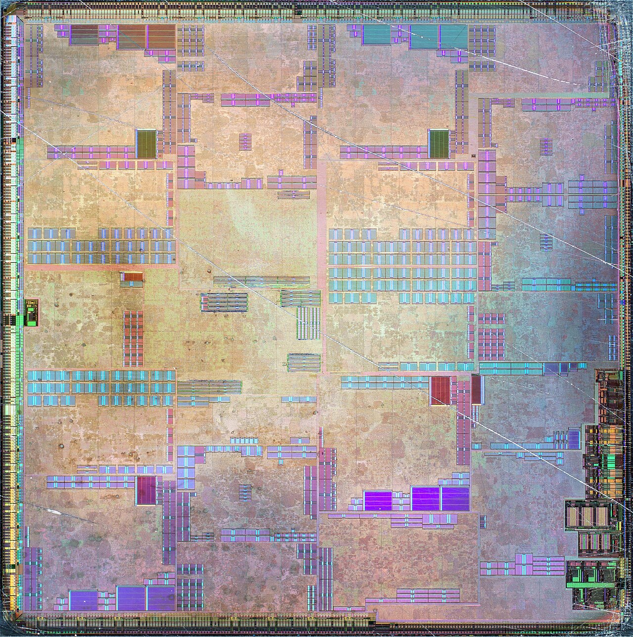ATI RadeonX800Pro · R420 — Optical die photograph