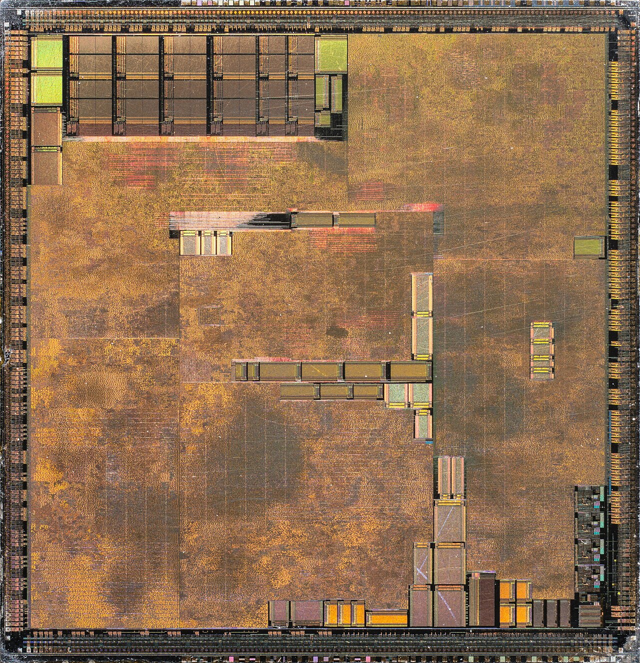 NVIDIA GeForce 256 · NV10 — Optical die photograph