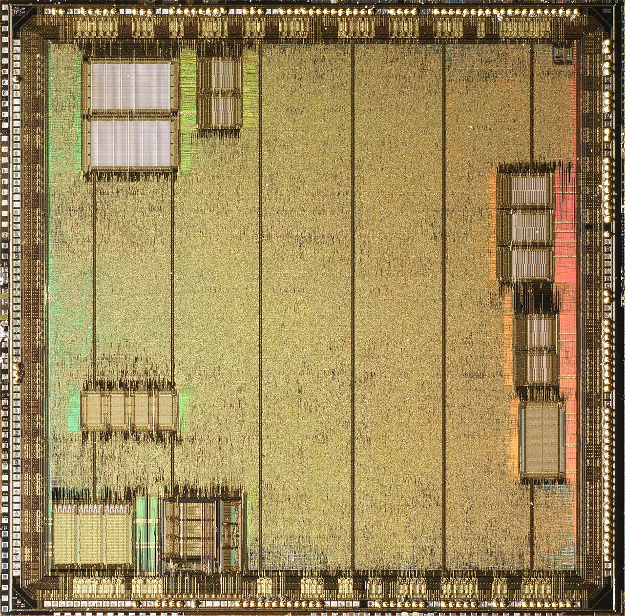 ATI 3D RAGE II · Mach64 GT-B — Optical die photograph