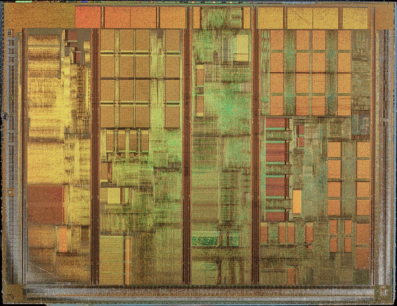 AMD Duron · Morgan — Optical die photograph