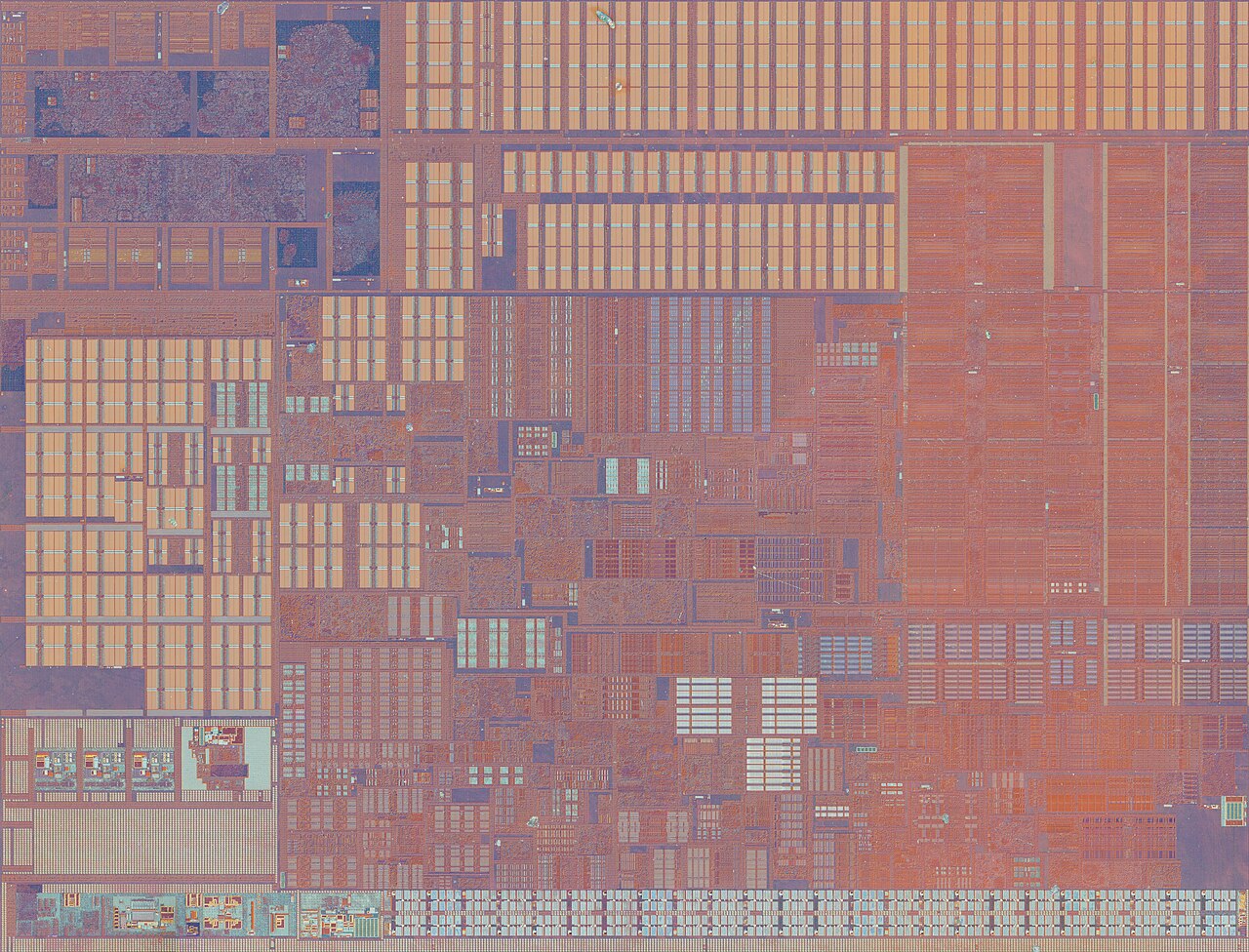 Intel Xeon(ES) · Skylake-SP(XCC) — Polysilicon / lower-layer view